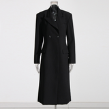 Luana - Eleganter Trenchcoat für Damen – Schwarz