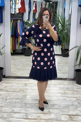 Gigi – Midikleid Mit Polka-Punkte Und Ausgestellten Ärmeln – Rosa