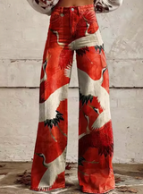 Anzhela - Weite Hose mit buntem Druck – Multicolor 1
