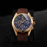 Zeitlose Luxus-Armbanduhr – Gold Blau