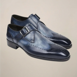 Theodore | Einzelschnalle Mönchsgurt Schnallenschuhe – Blau