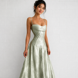 Sandra - Schickes Enganliegendes Maxikleid – Grün