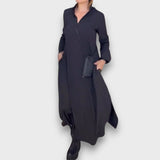 Samira – Maxikleid mit V-Ausschnitt – Schwarz