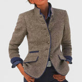 Lina - Chic Vielseitiger Blazer – Karamell