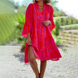Zita | Stilvolles Sommerkleid – Rot
