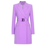 Stilvolles Einfarbiges Blazer-Kleid - Celeste – Lila