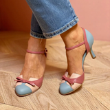 Jolie - Komfortable Mary-Jane-Pumps – Staubiges Blau