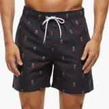 Badeshorts mit Innenslip - Herren Schwimmshorts schnell trocknend – Ananas