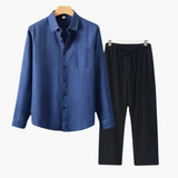 Set Hose und Hemd für Herren - Kombinierbar & Vielseitig – Blau