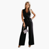 Ärmelloser Jumpsuit für Damen - Elegant & Vielseitig – Schwarz