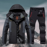 Herren Set | Zweiteilige Jacke Hose geschlossene Form Details – Schwarz