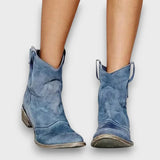 Trudy – Ankle-Boots im Western-Stil – Blau