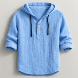 Luxuriöses Hemd mit Kapuze – Blau