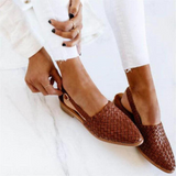 Honória™ - Schicke Stoff-Slingbacks – Dunkelbraun