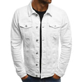 Trendige Herren Jeansjacke – Weiß