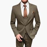 Business Anzug - Herren Slim Fit Look für festliche Anlässe – Kaffee