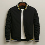 Maverick™ - Stilvolle Gestreifte Bomberjacke – Schwarz