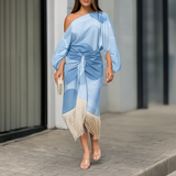 Olivia | elegantes Kleid – Blau