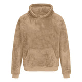 Plüsch – warmer, flauschiger kapuzenpullover – Khaki