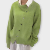 Maya | Moderner Strick-Cardigan mit Knöpfen – Grün