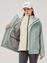 Damen Winter Skijacke | Outdoor mit Kapuze – Grün