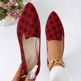 RoseaWalk™ – Elegante Canvas Loafers mit Spitze für Damen – Rot