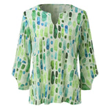 Damen Sommer Elegante Bluse – Grün