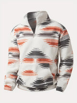 Clinton – Sweatshirt Mit Halbem Reißverschluss Und Stehkragen – Orange