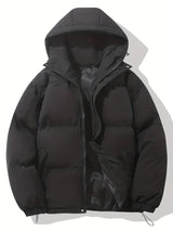 Mables - kapuzenjacke, klassisches design und wärme – Schwarz