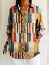 Freja | Vintage Stripe Shirt – Mehrfarbig