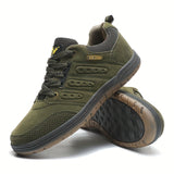Herren Robuste Wander Schuhe | Schnüren – Olivegrün