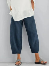 Thalassa – Kurze Leinenhose – Blau