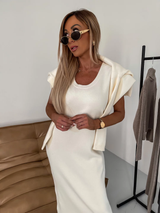 Nicole | Winter-Strickset für Damen – Creme