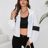 Gudula | Sportliche Windbreaker Jacke – Weiß