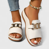 Eva | Orthopädische stilvolle Schnallen-Sandalen – Weiß