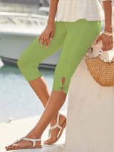 Verone | Basic Caprihosen für Damen – Grün
