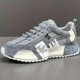 Chaim - Bequemer Trendiger Sneaker Mit Schnürung – Grau-Weiß