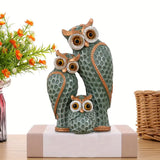EchoOwlet – Moderne Eulen Familie Figur – Grün