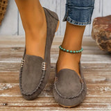Nevaeh | Gummisohle Flache Sohle Ballerinas – Grau