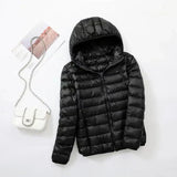 Wasserdichte und ultraleichte winterjacke für damen – Schwarz