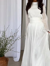 Lytheris – Elegantes Maxikleid aus Satin – Weiß