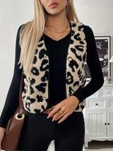 Paola – Stilvolle Ärmellose Fleeceweste – Beige