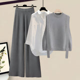 Betta | Gemütliches Herbst- und Winter-3-Teile-Set – Dreiteiliges Set Grau 2