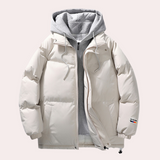 Olman - modische herren-kapuzenjacke – Beige