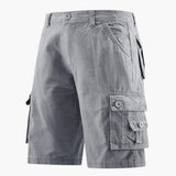 Herren Sommer Cargo-Shorts mit elastischem Bund und Taschen – Hellgrau