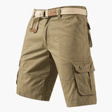 Herren Cargo Shorts mit Reißverschluss und vielen Taschen – Armygelb