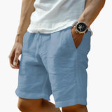 Herren Sommer Shorts mit Gummibund und Kordelzugverschluss – Blau