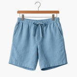 Herren Sommer Shorts mit Kordelzug und Seitentaschen – Hellblau