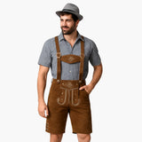 Traditionelle Lederhose für Herren - Oktoberfest 2025 – Braun