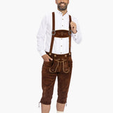 Besticktes Lederhosen Outfit für Herren - Oktoberfest 2025 – Braun